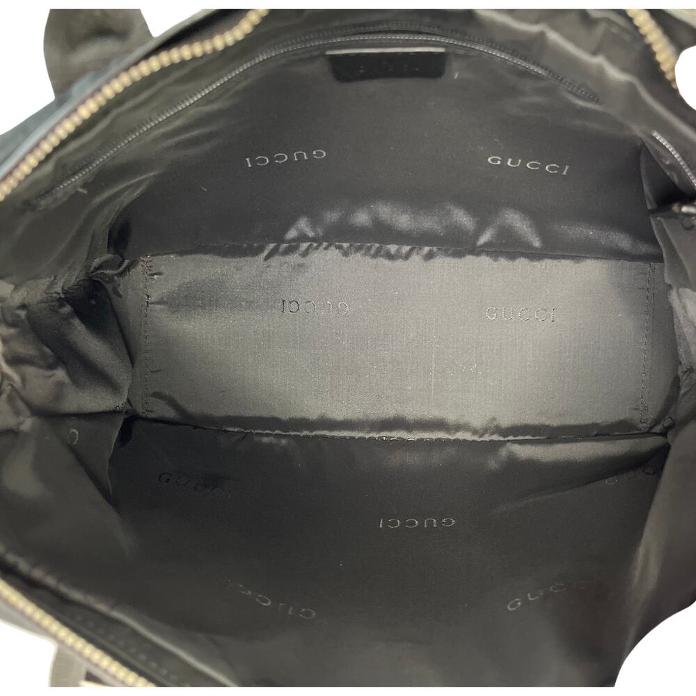 Gucci Black Nylon Microguccissima Top Handle Crossbody Bag 001 3700 Travel - Picture 11 of 16